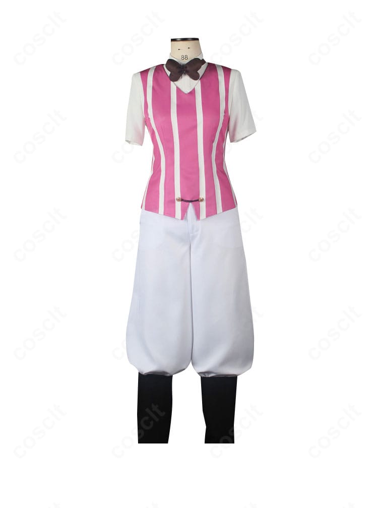 ルシファー衣装のインナー（シャツ＋ベスト）正面ディテール。胸元のラインとボタン配置まで丁寧に表現。