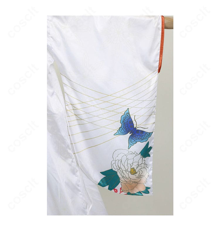 ホロライブ 小鳥遊キアラ お正月衣装の袖口装飾アップ。縁取りと刺繍風モチーフの質感が分かるディテール。