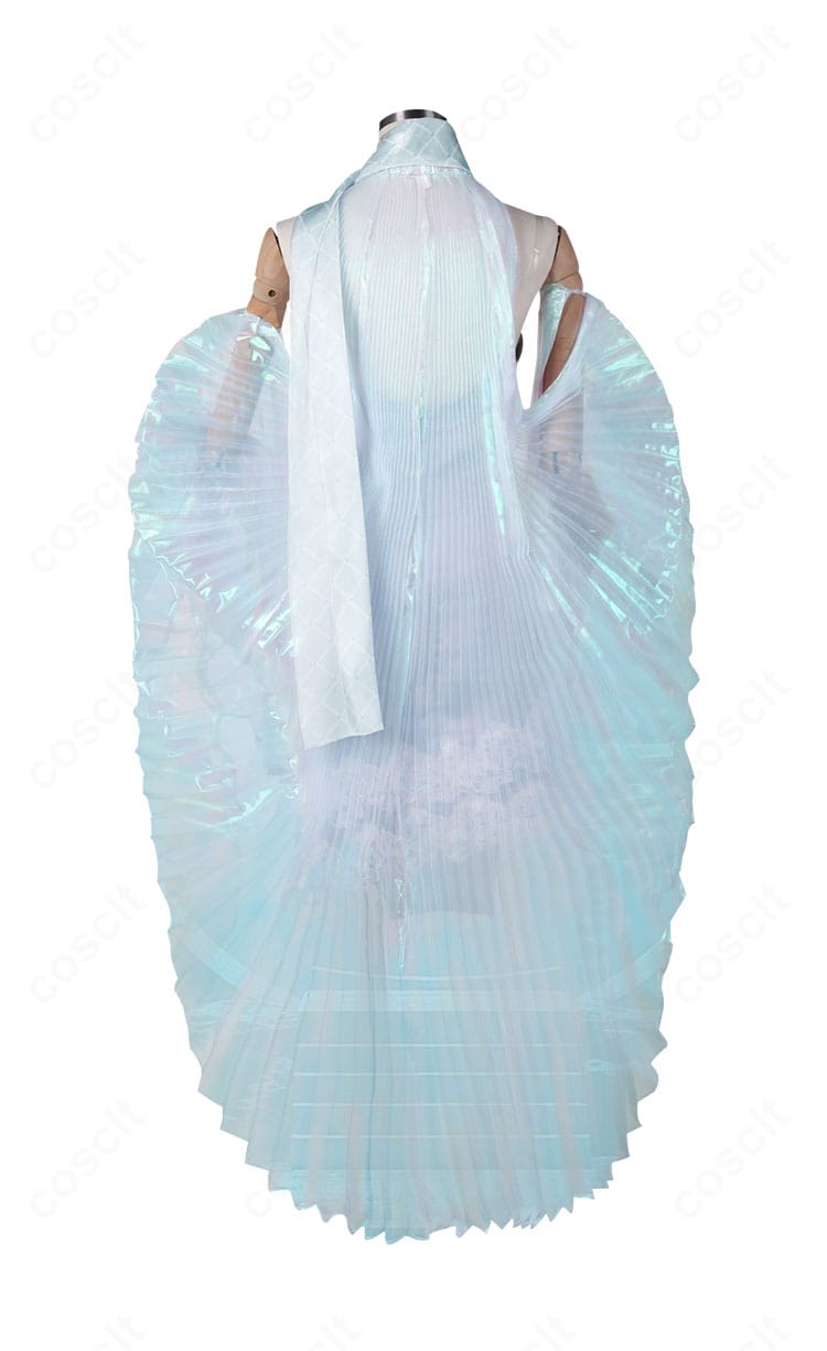 無期迷途 L.L. コスプレ衣装の背面全体。コートのラインや飾り位置など背面ディテールの再現を示す画像。