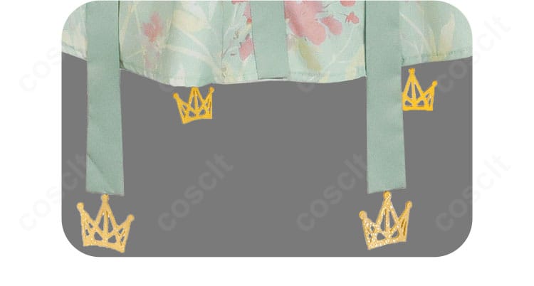 高級感のあるクラウン（王冠）髪飾りの詳細。質感と装着クリップの構造で世界観の再現性を表現。