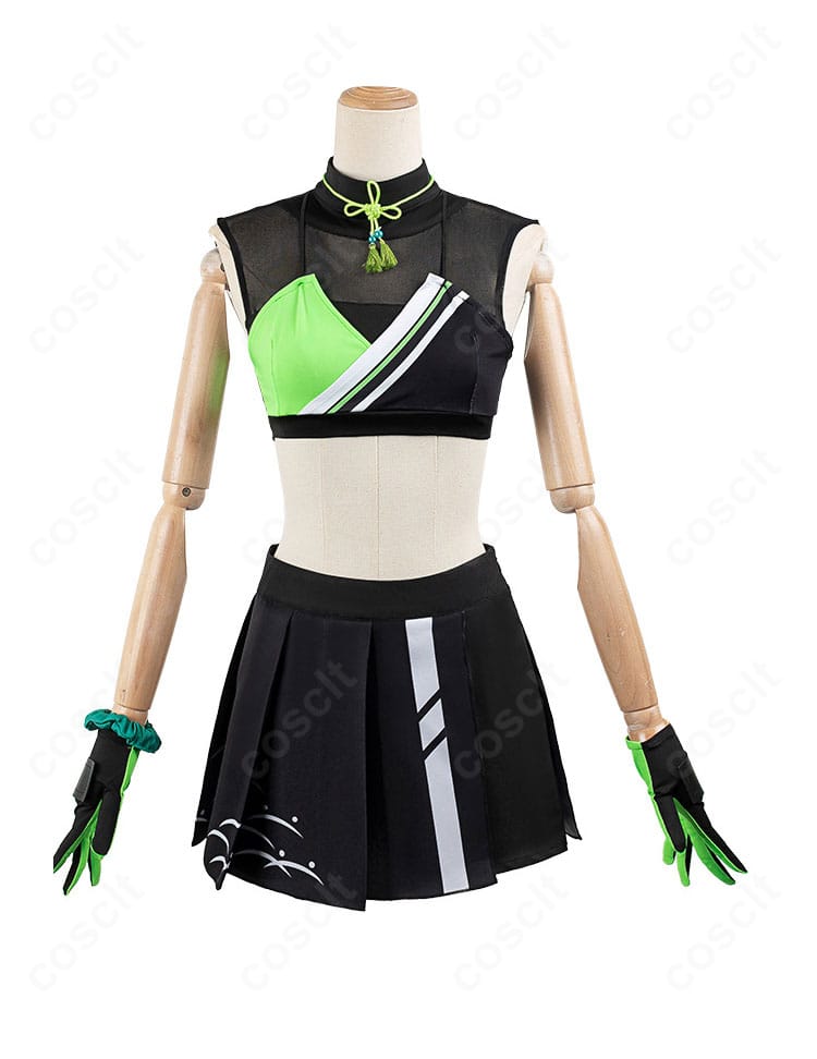 ヤエノムテキ コスプレ用インナー(トップス)の正面。襟元の形状と胸元ディテールが分かる画像