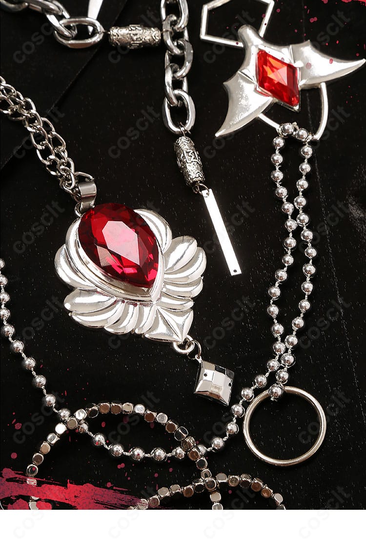 アクセサリー一式ディテール｜ネックレスとジュエリーのセット内容と質感