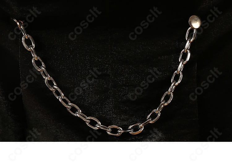 外套背面チェーン装飾ディテール｜ドミナント衣装コート背面のチェーン取り付け部