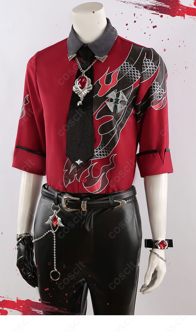 ネクタイ装飾ディテール｜ドミナント衣装のネクタイ意匠と留め位置の再現