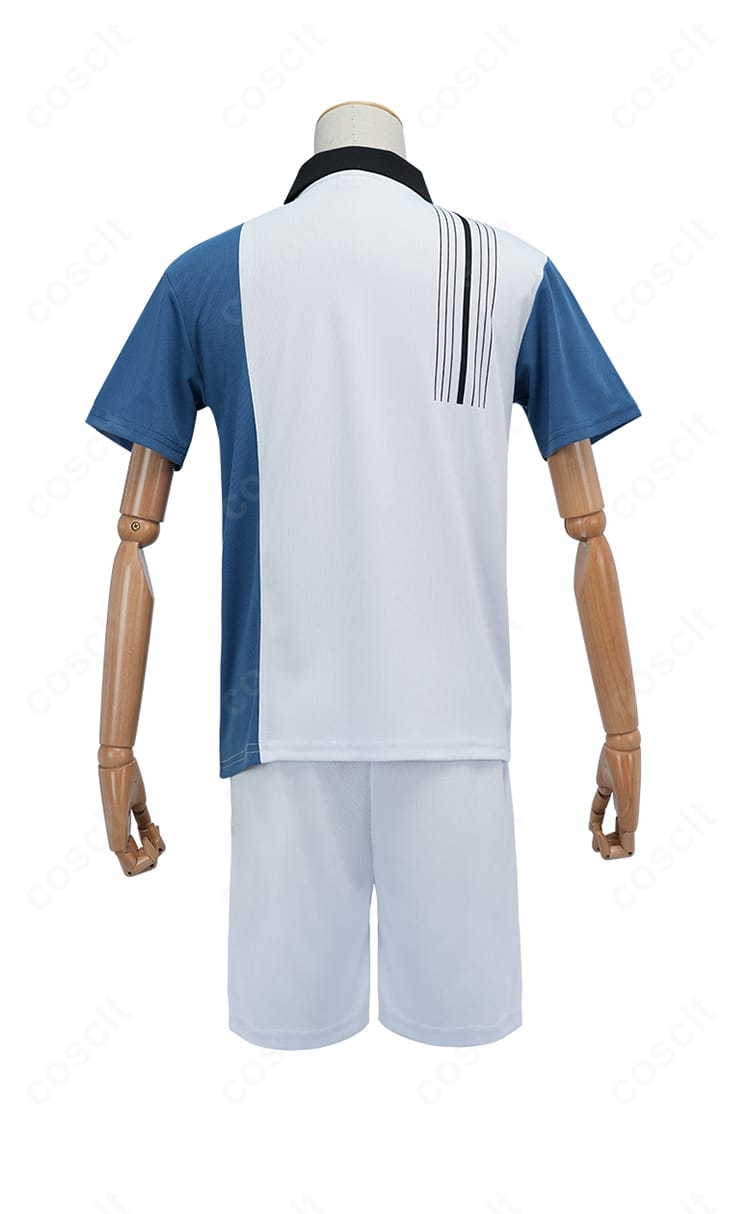 跡部景吾 コスプレ衣装の背面全体。背中の配色バランスと丈感をチェックできる画像。