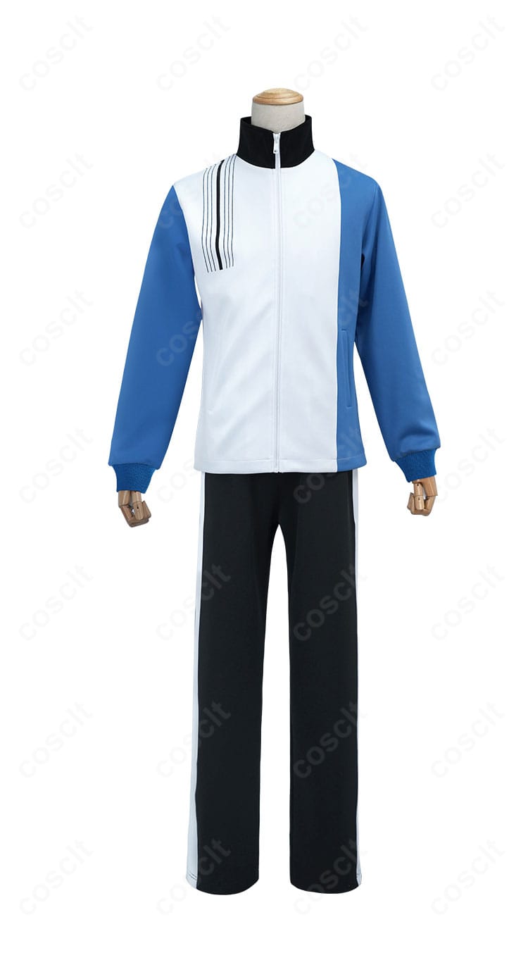 テニスの王子様 跡部景吾の氷帝学園中等部テニス部ジャージ正面。高再現のシルエットと配色が分かる上着+ズボンの全体像。