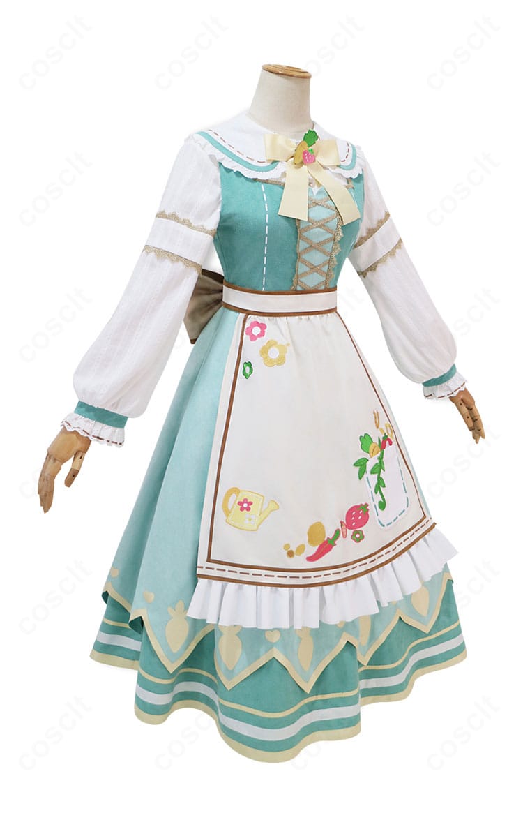 ライスシャワー 勝負服コスプレ衣装 右側面ビュー｜スカートの広がりと腰回りのライン