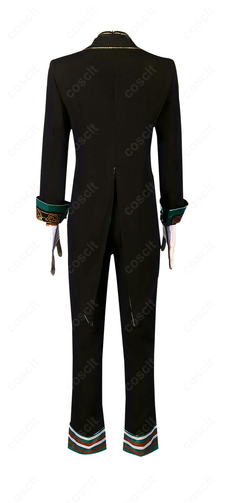 アークナイツ リー『お目を拝借』コスプレ衣装の背面全身。ジャケットのラインと裾のフォルムが確認できるカット