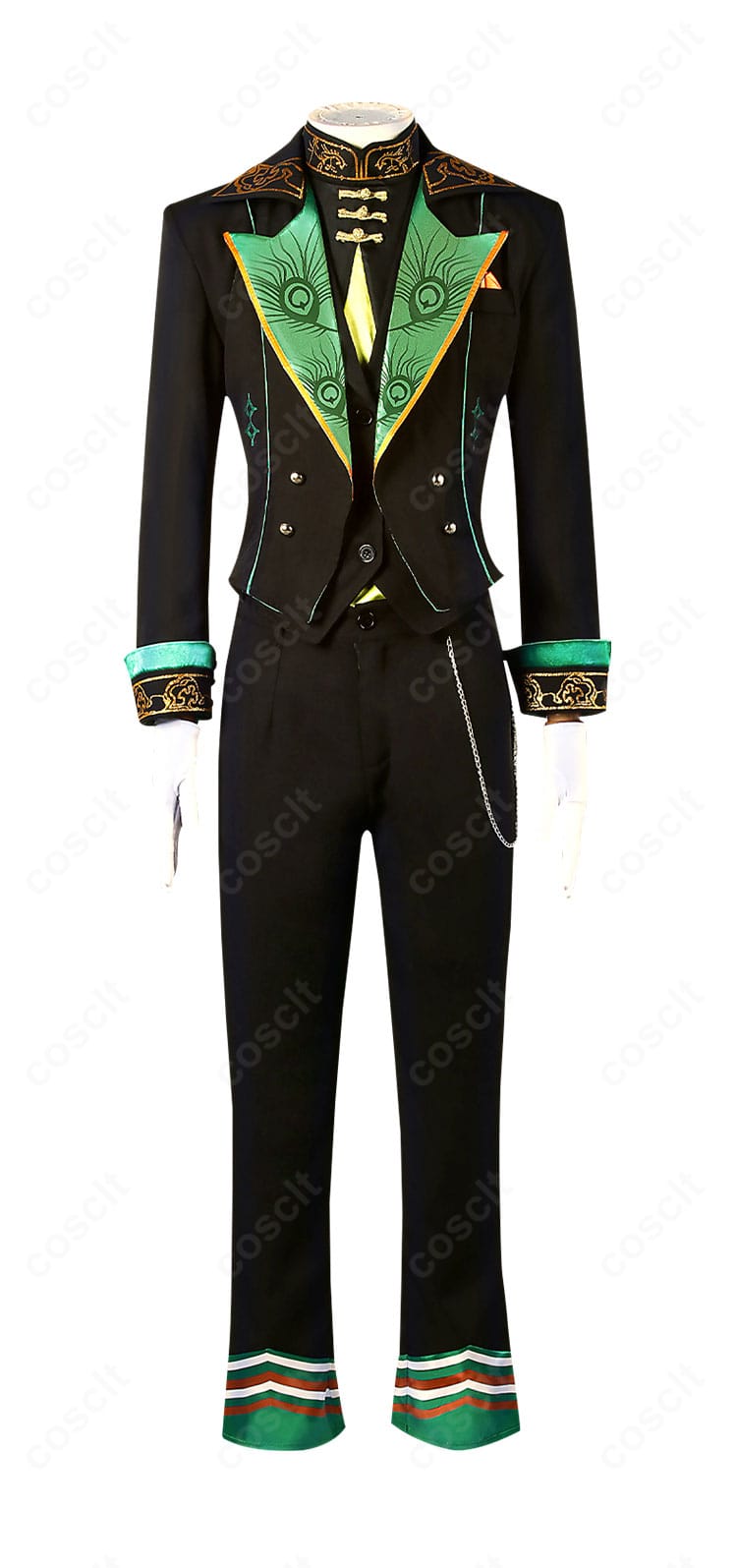 アークナイツ リー『お目を拝借』コスプレ衣装の正面全身。落ち着いた色味とハリのあるシルエットを強調