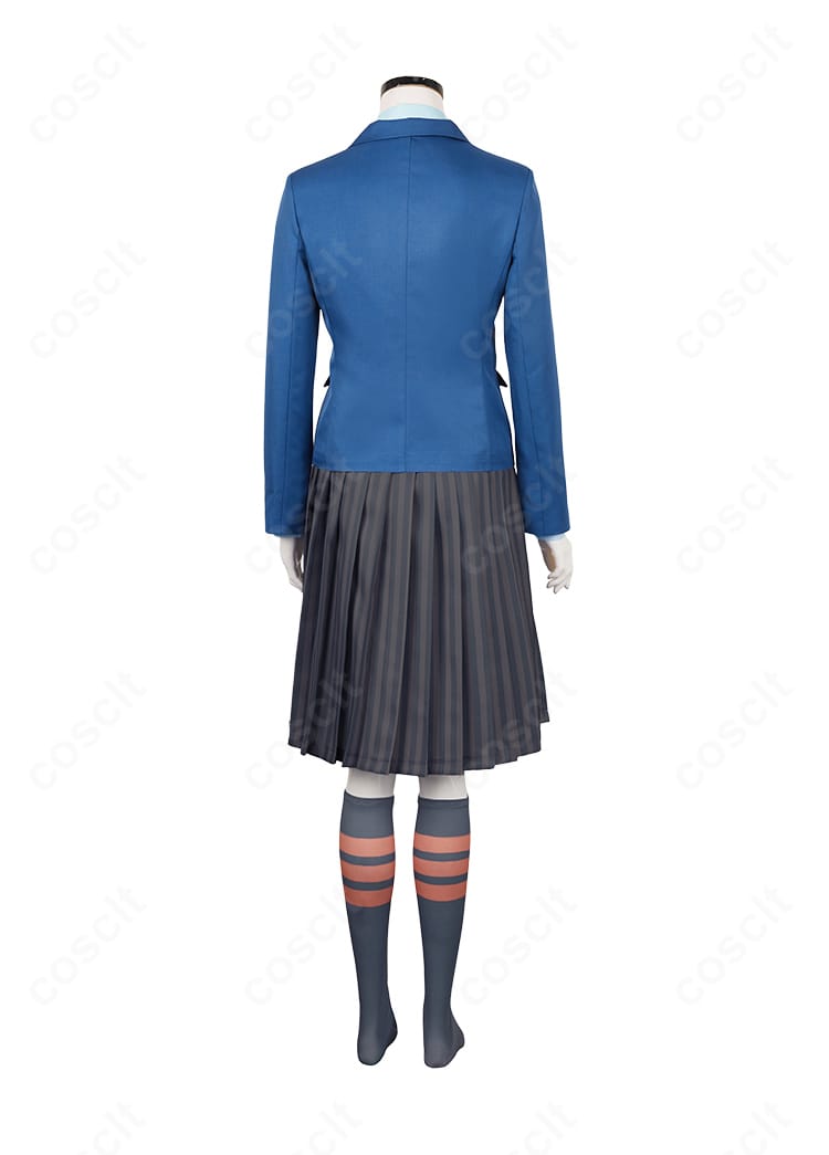 ウィキッド シズ大学 制服コスプレの背面。背中心の縫製と裾の広がり、後ろ姿のきれいなラインを確認できます。