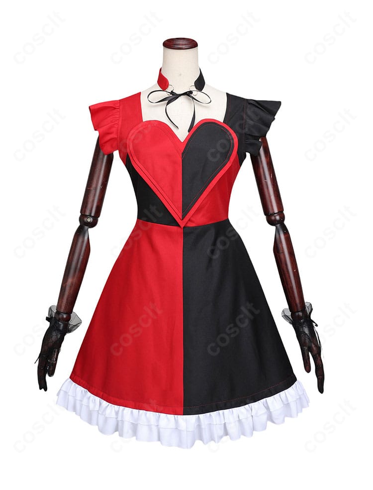 FF14 ローズ・ヴァレンティオンドレス正面。胸元装飾とシルエットが分かる全体画像