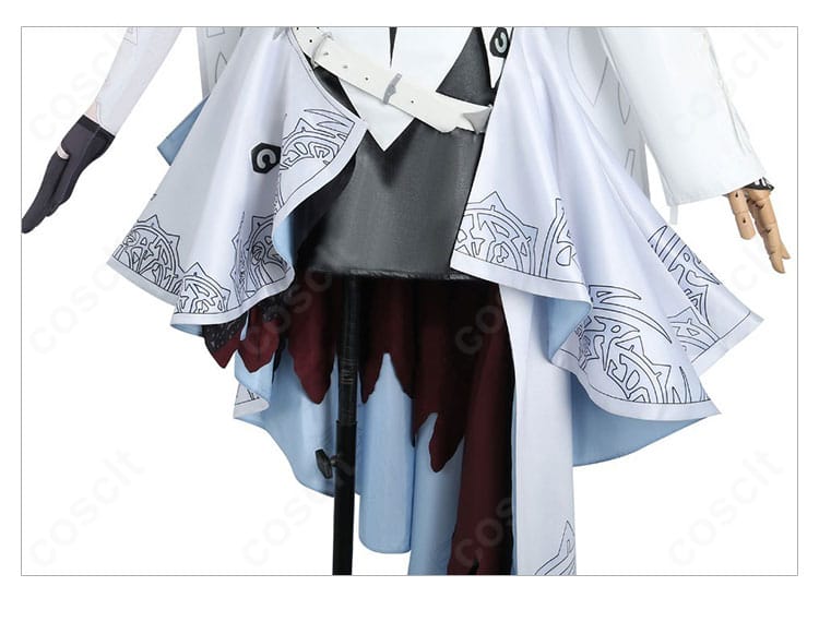 エリザベス・ローズ・ブラッドフレイム衣装のスカート装飾。オーバースカートの縁取りと落ち着いた色味のコントラストが見える接写