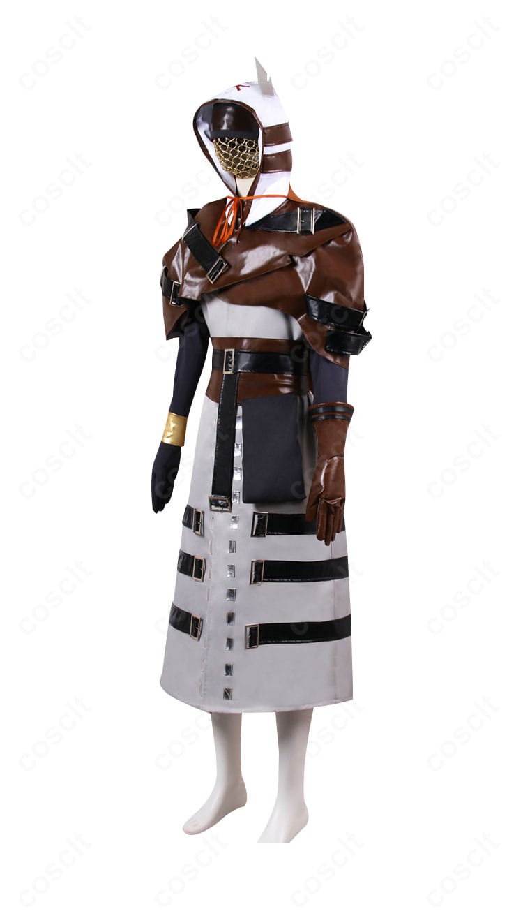 IdentityV 第五人格 占い師(イライ・クラーク)束縛者の側面シルエット。ローブのラインとフィット感、マントの落ち感が分かる角度。