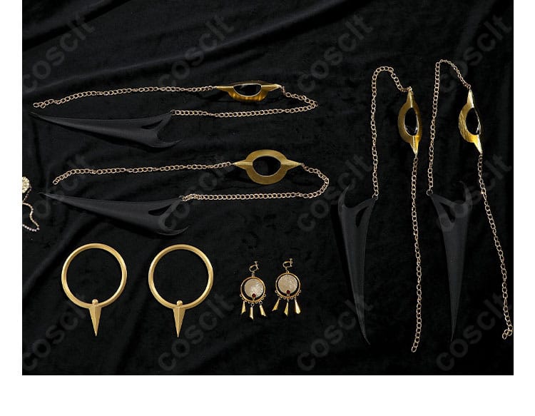 首飾りアクセサリー一式の内容。パーツ点数と構成が一覧できる。