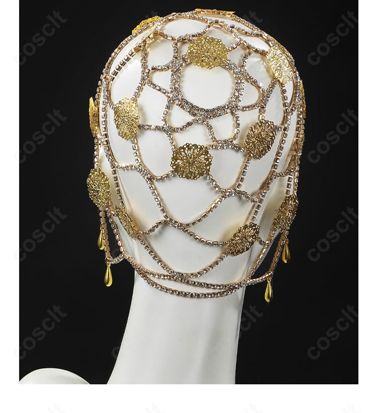 髪飾り背面の構造。留め具と裏面の仕上げ、装着方法を確認できる。