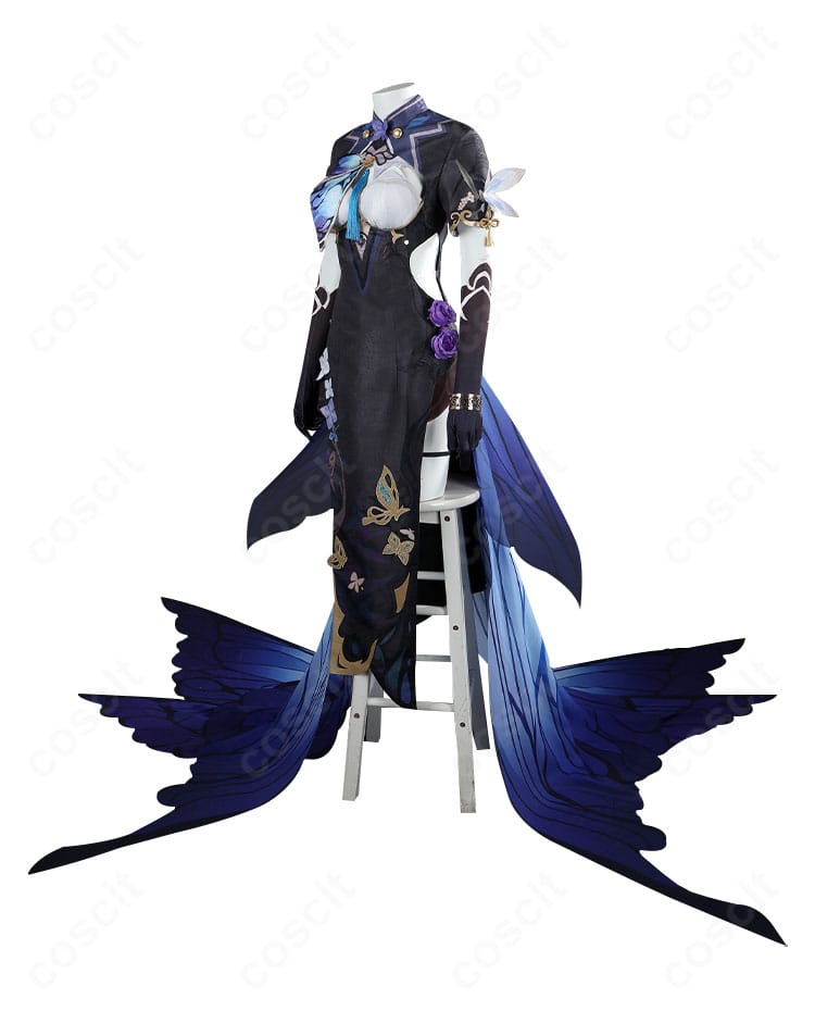 アポニア衣装の側面。ウエストからヒップへ続く美しい曲線シルエットの確認画像