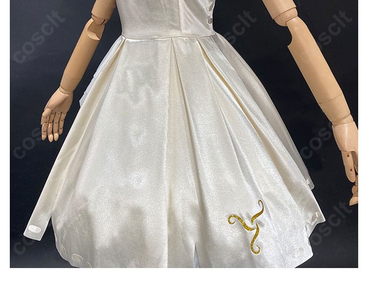 第五人格 少女「記憶 パンドラ」コスプレ衣装のスカート装飾クローズアップ。裾周りの意匠と生地の質感が分かります。