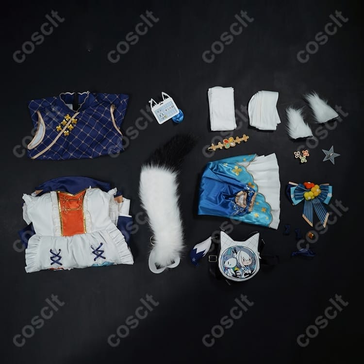 白上フブキ レトロ喫茶コスプレ衣装｜高再現＆快適設計でイベント・撮影に最適 - 4枚目の画像