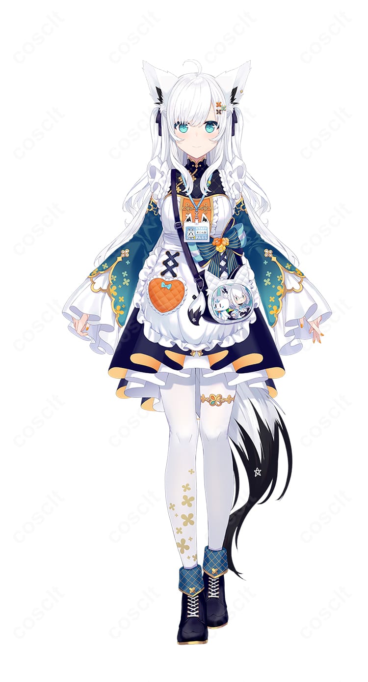 白上フブキ レトロ喫茶コスプレ衣装|高再現&快適設計でイベント・撮影に最適-1