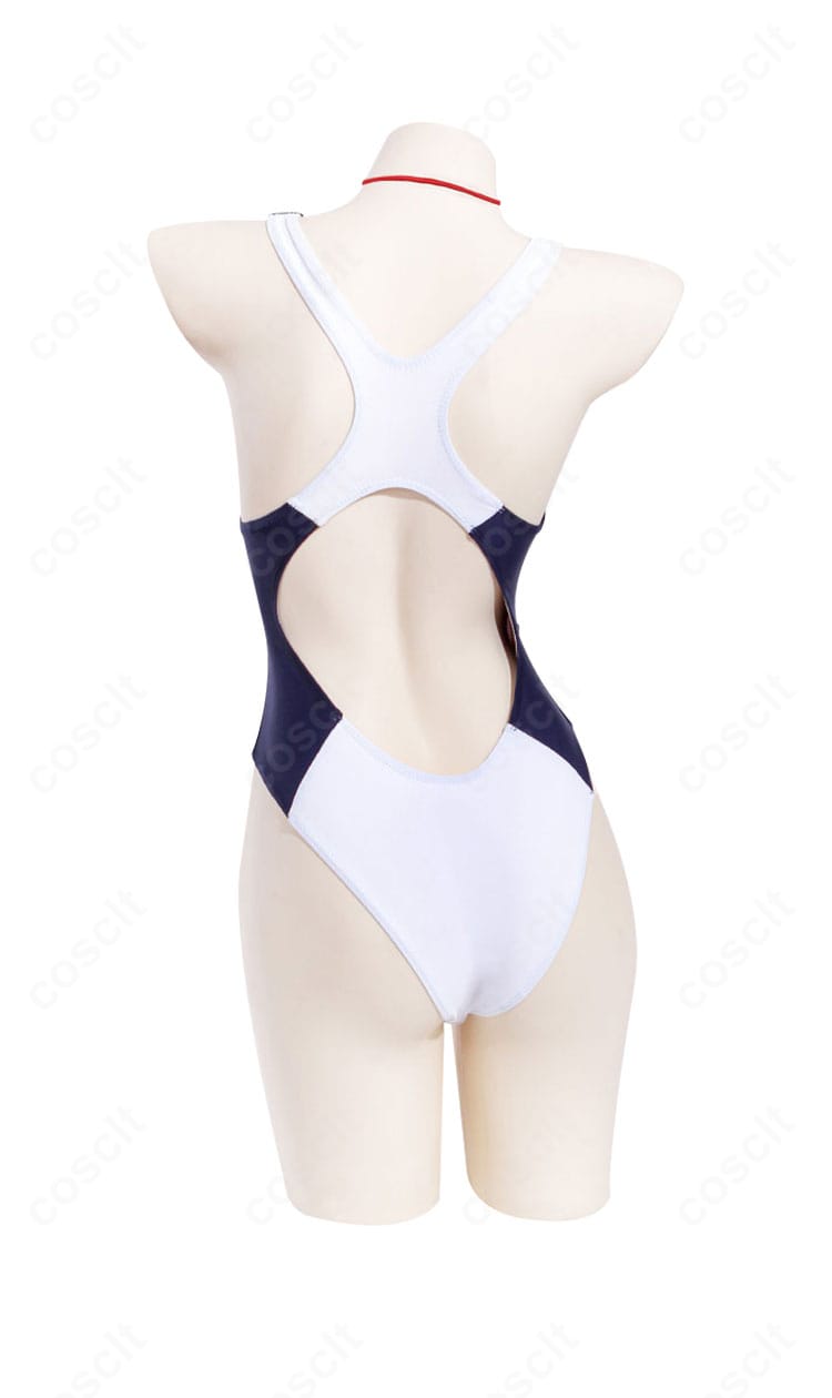 レオタード背面ディテール。シンプルなカッティングで背中のラインを美しく見せる設計。