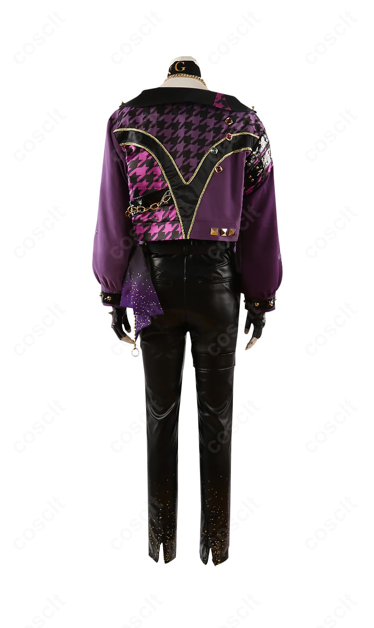 乙狩アドニス SWING NIGHTコスプレ衣装の背面全体像(裾ラインと背面装飾)