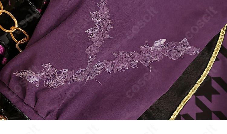 乙狩アドニス SWING NIGHT衣装 袖口の装飾ディテール(縁取りとパーツ)