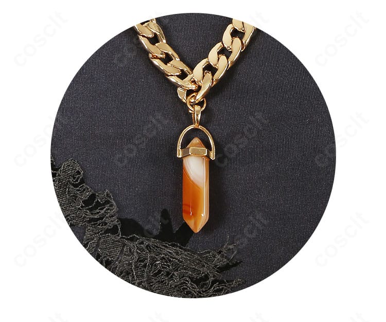 乙狩アドニス SWING NIGHT衣装のネックレス装飾ディテール(トップの意匠)