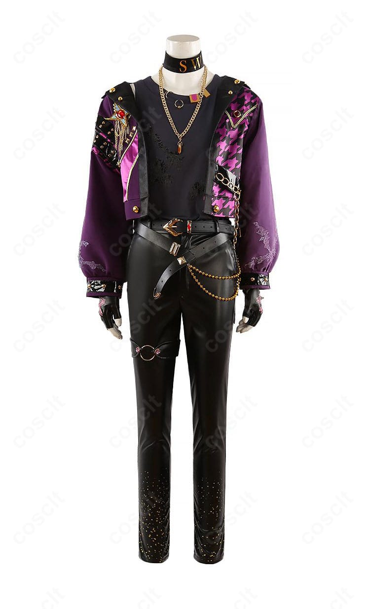 乙狩アドニス SWING NIGHTコスプレ衣装の正面全体像(コートと装飾の配置)