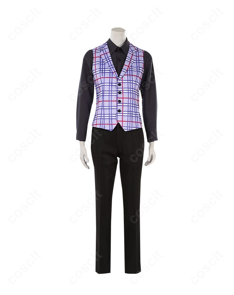 エペル・フェルミエ花婿風コスプレ衣装・ベスト正面の装飾ディテール。釦と縁取りがエレガント