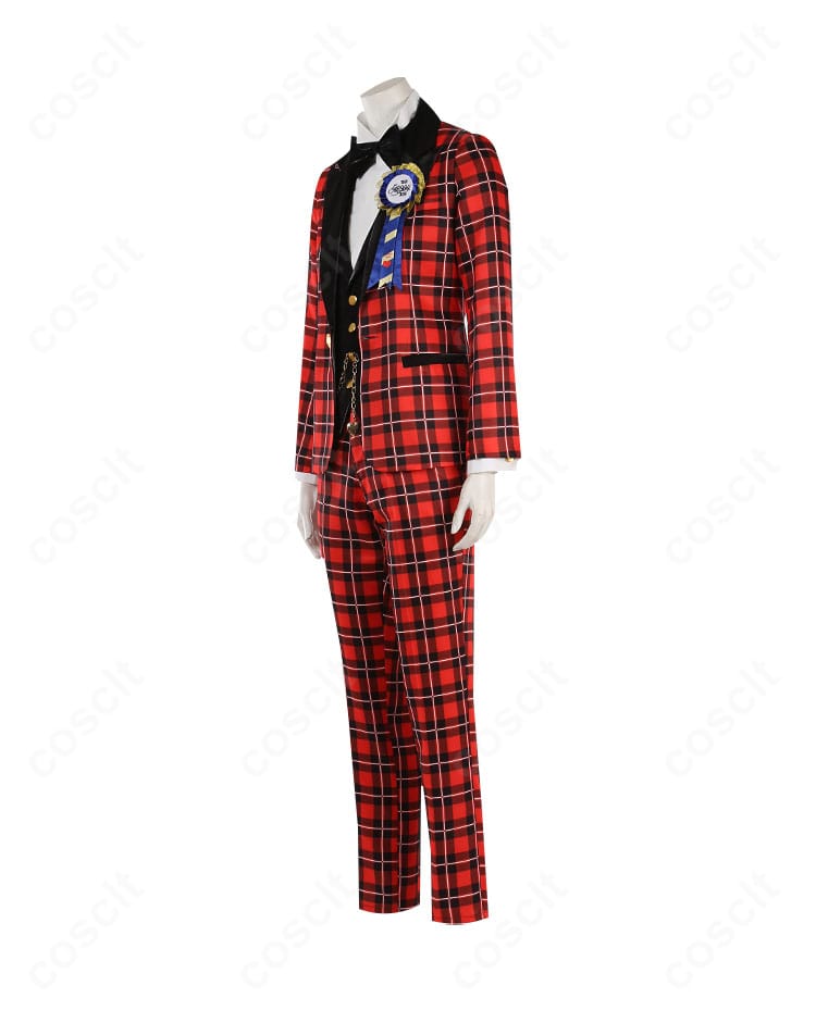 エース・トラッポラ 寮服コスプレ衣装の左側面ディテール(袖口とサイドライン)