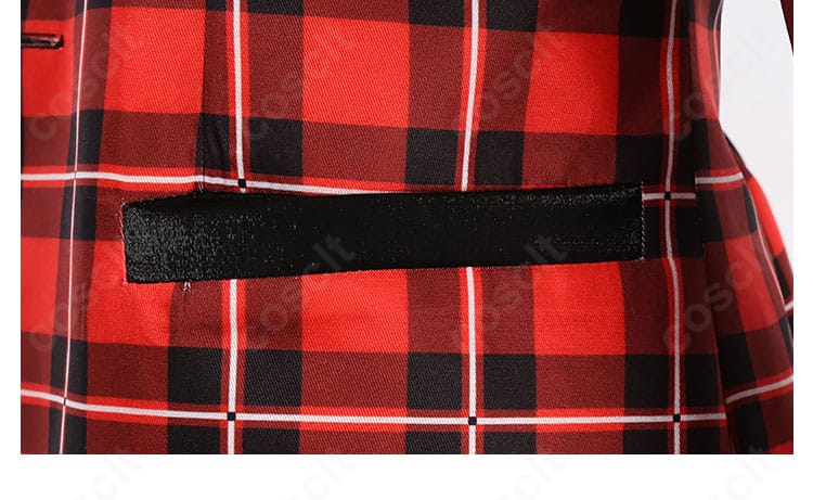 エース・トラッポラ 寮服コスプレ衣装 ポケットフラップ周りの装飾ディテール