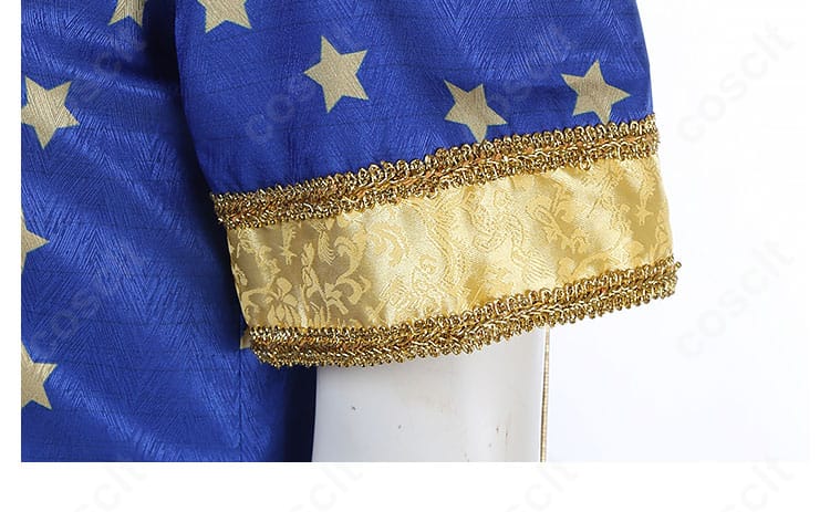 ツイステ デュース・スペード 星送りの衣コスプレ 袖口刺繍ディテール。流れる意匠と縁取りの仕立て