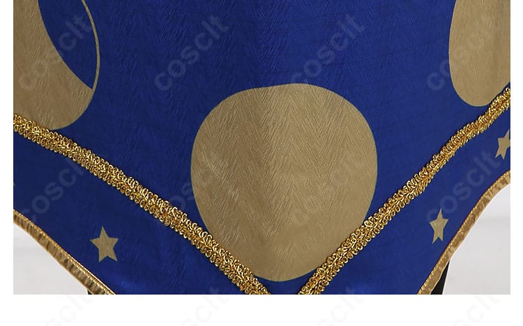 ツイステ デュース・スペード 星送りの衣コスプレ コート裾の装飾。華やかな縁取りと模様のアップ