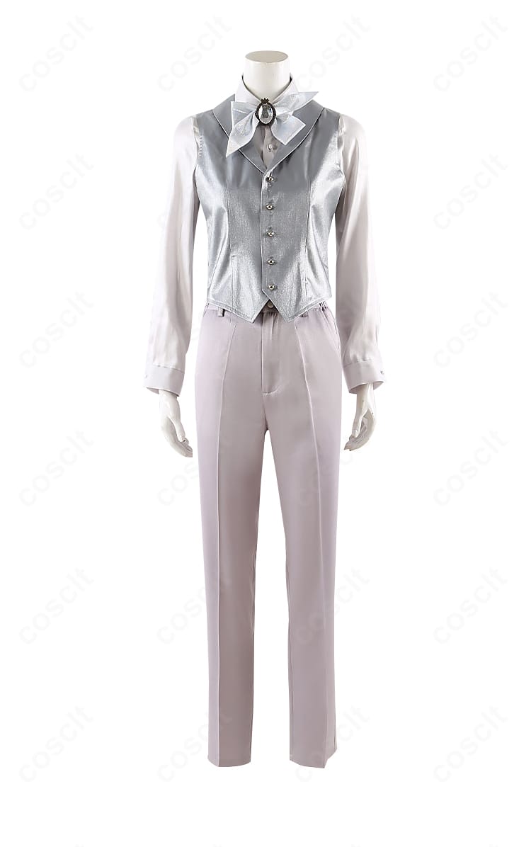 ツイステ 記念衣装 コスプレ インナー(ベスト)の質感|生地のハリとステッチのアップ