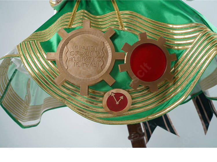 ホロライブ セシリア・イマーグリーン衣装の裾飾り。縁取りと切り替えが生む陰影と動きの表情