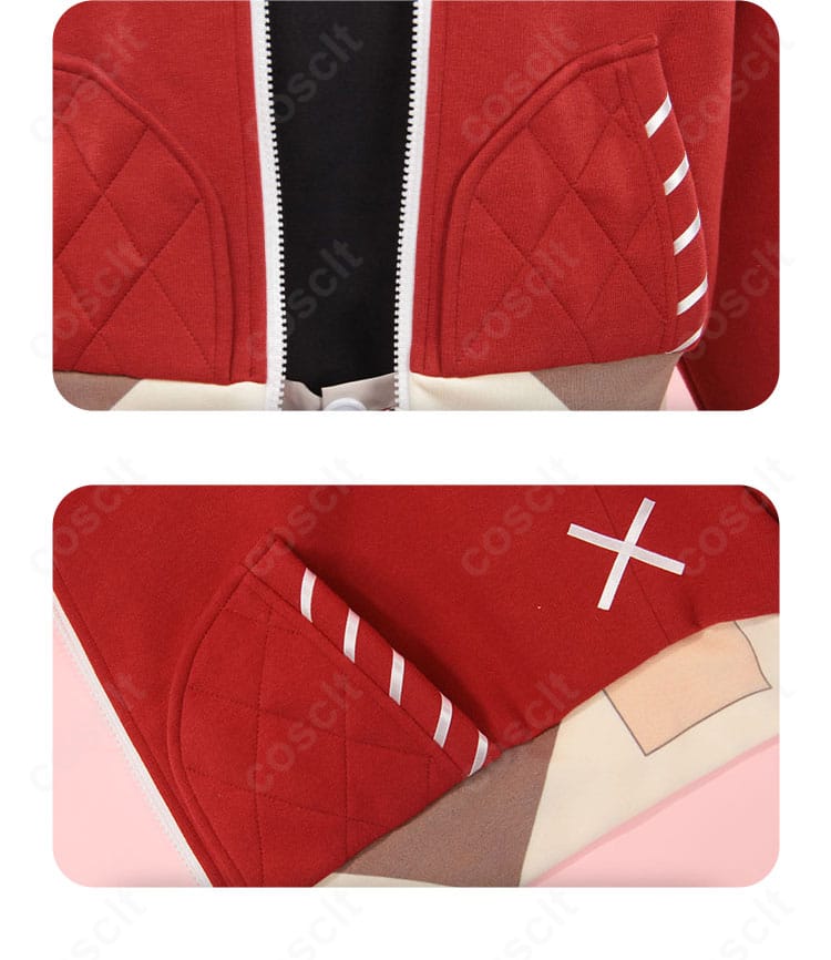 コートのポケット装飾ディテール。細かい作り込みと実用的な形状を表示