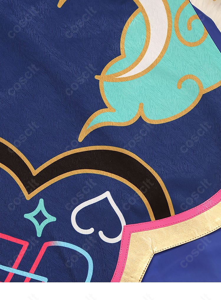 衣裾の装飾ディテール。細かな柄表現と配色が七種茨の知的でゴージャスな雰囲気を演出する箇所。