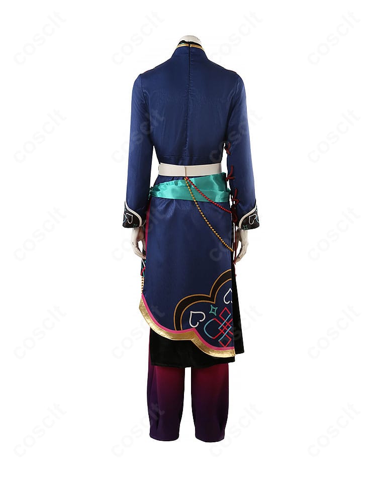 七種茨 パープレックス衣装の背面。背中の切替えと裾のライン、装飾配置を忠実に再現したディテール。