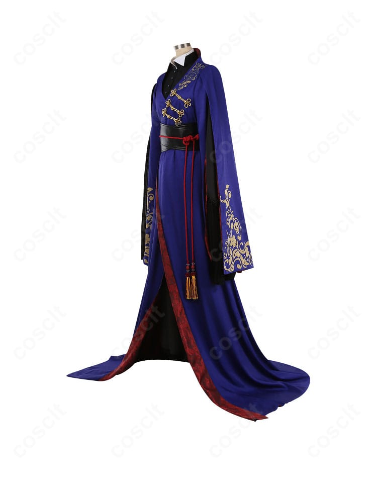 ヴィル・シェーンハイト 寮服コスプレ 左側面の紐飾りとライン配置