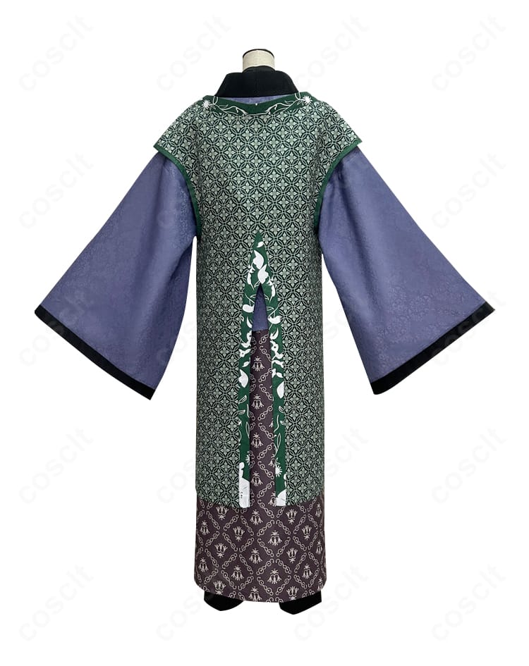 黒神話:悟空 クモ精 4番目の姉コスプレの背面。背中の落ち感とスカート・コートの重なり、シルエットの整いを表示。