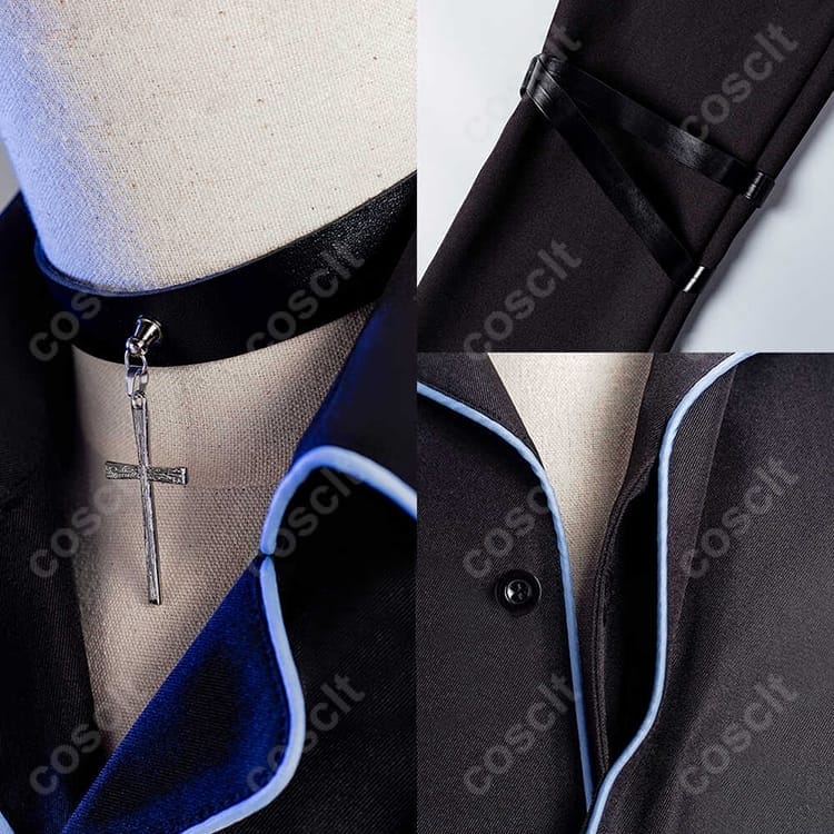 しゅごキャラ! 月詠イクト コスプレ衣装 黒コート＆チョーカー 高再現で撮影映え、イベントも快適 - 6枚目の画像