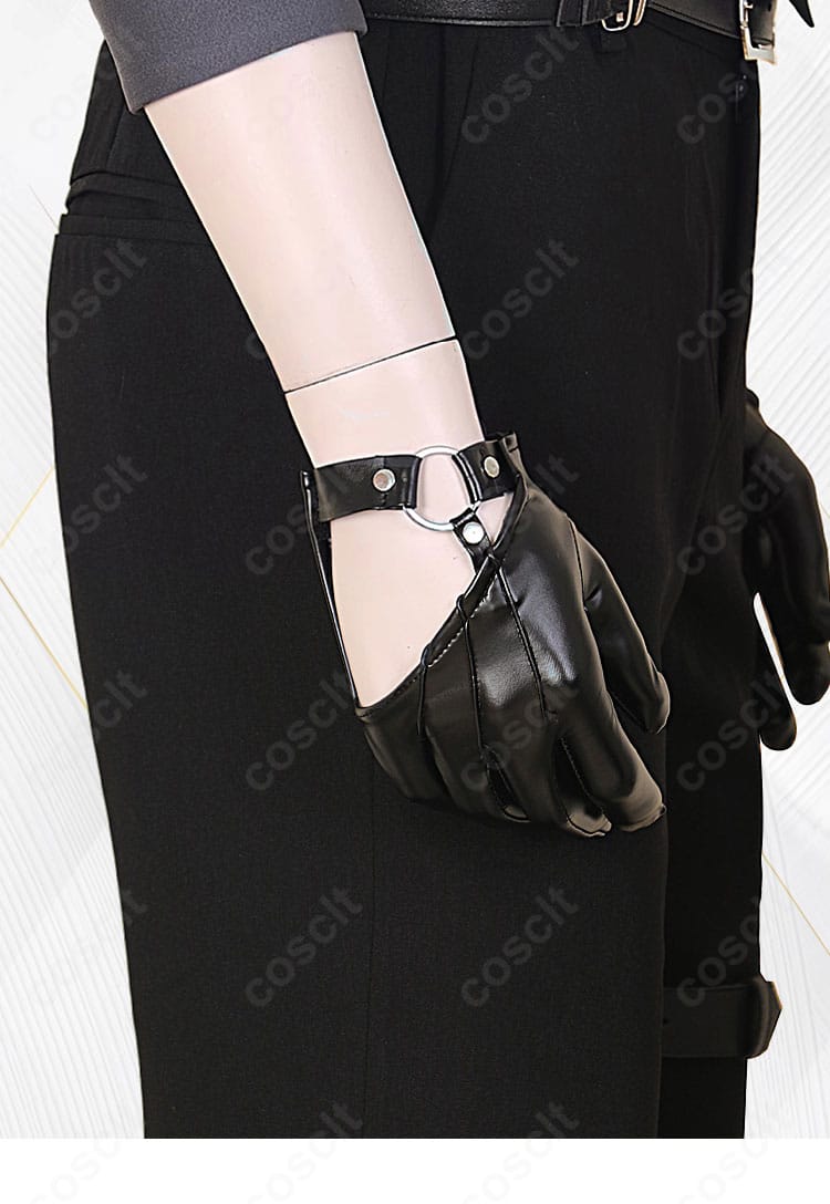 手袋の質感と縫い目を強調したアップ。手の動きを妨げないフィット感