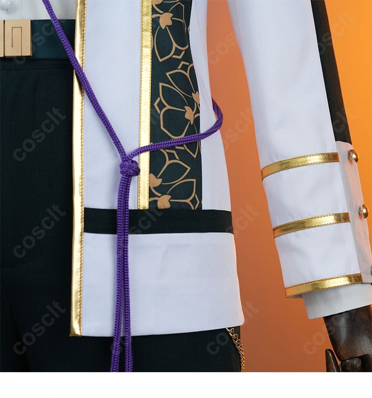 朔間凛月 チャンバラナイト衣装の裾装飾ディテール。和柄モチーフと縫製の仕上がりを確認