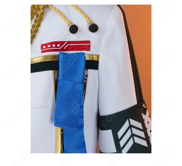 朔間凛月 チャンバラナイト衣装の肩と袖の装飾アップ。刺繍と縁取りの質感を強調