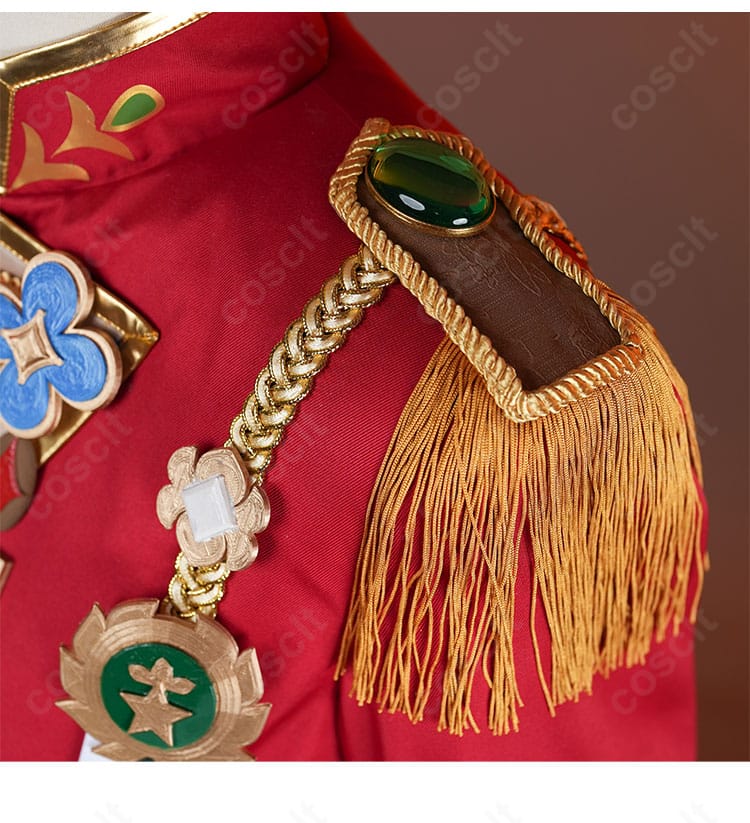 三毛縞 斑 衣装の肩部装飾ディテール。エッジの効いた意匠でステージ映えする質感。