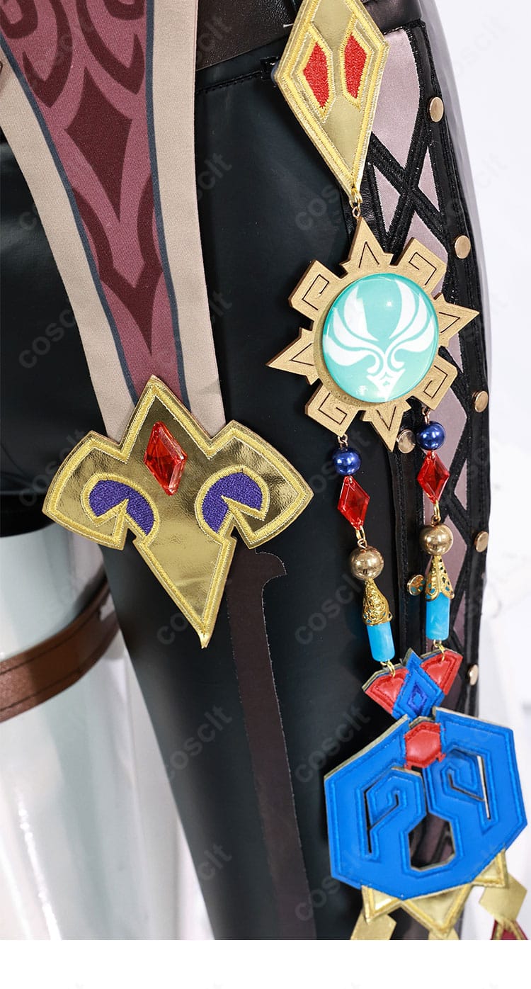 原神 チャスカ コスプレ衣装の商品キービジュアル。透け感素材とゴージャスな装飾を強調。