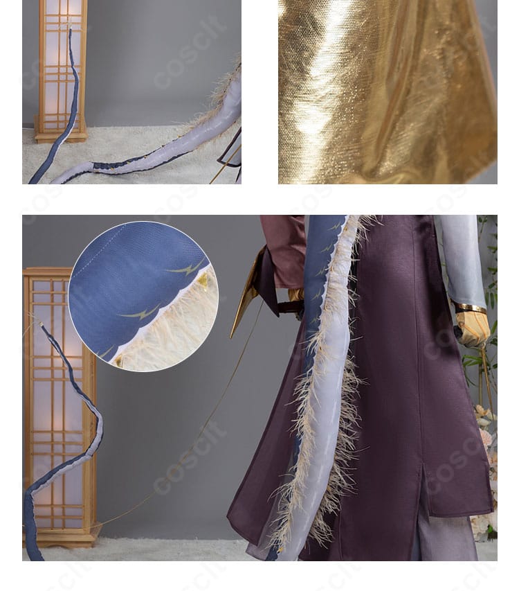 アークナイツ ジー コスプレ衣装の尾飾り詳細。ボリュームと毛並み感、固定パーツの構造が分かる。