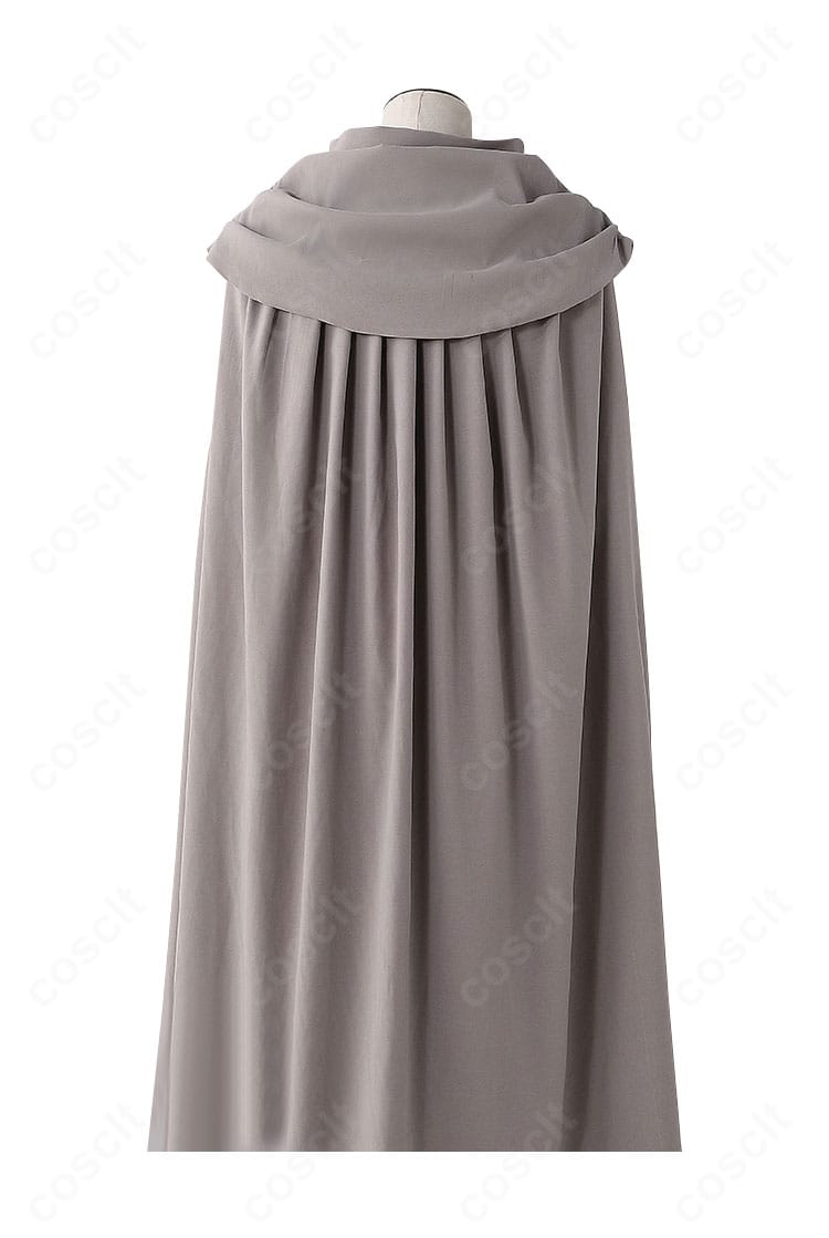 神威コスプレ衣装の背面全体。披風と背中の切り替え、ラインの見え方を示した画像。