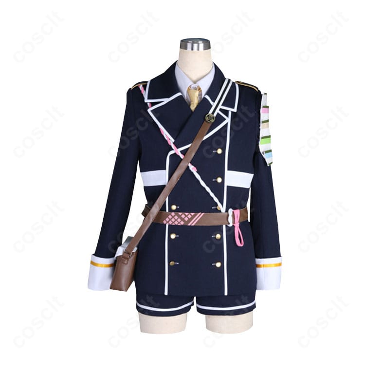 包丁藤四郎 コスプレ衣装の正面全体写真。ハリ感あるコートとネクタイ、シルエット重視の高再現デザイン。