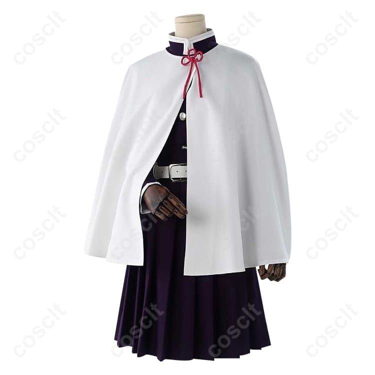 鬼滅の刃 栗花落カナヲ 隊服コスプレ 刺繍と上質生地で高再現・快適、イベント撮影に最適 - 2枚目の画像